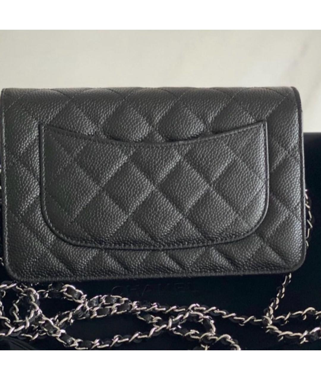 CHANEL Черная кожаная сумка через плечо, фото 3