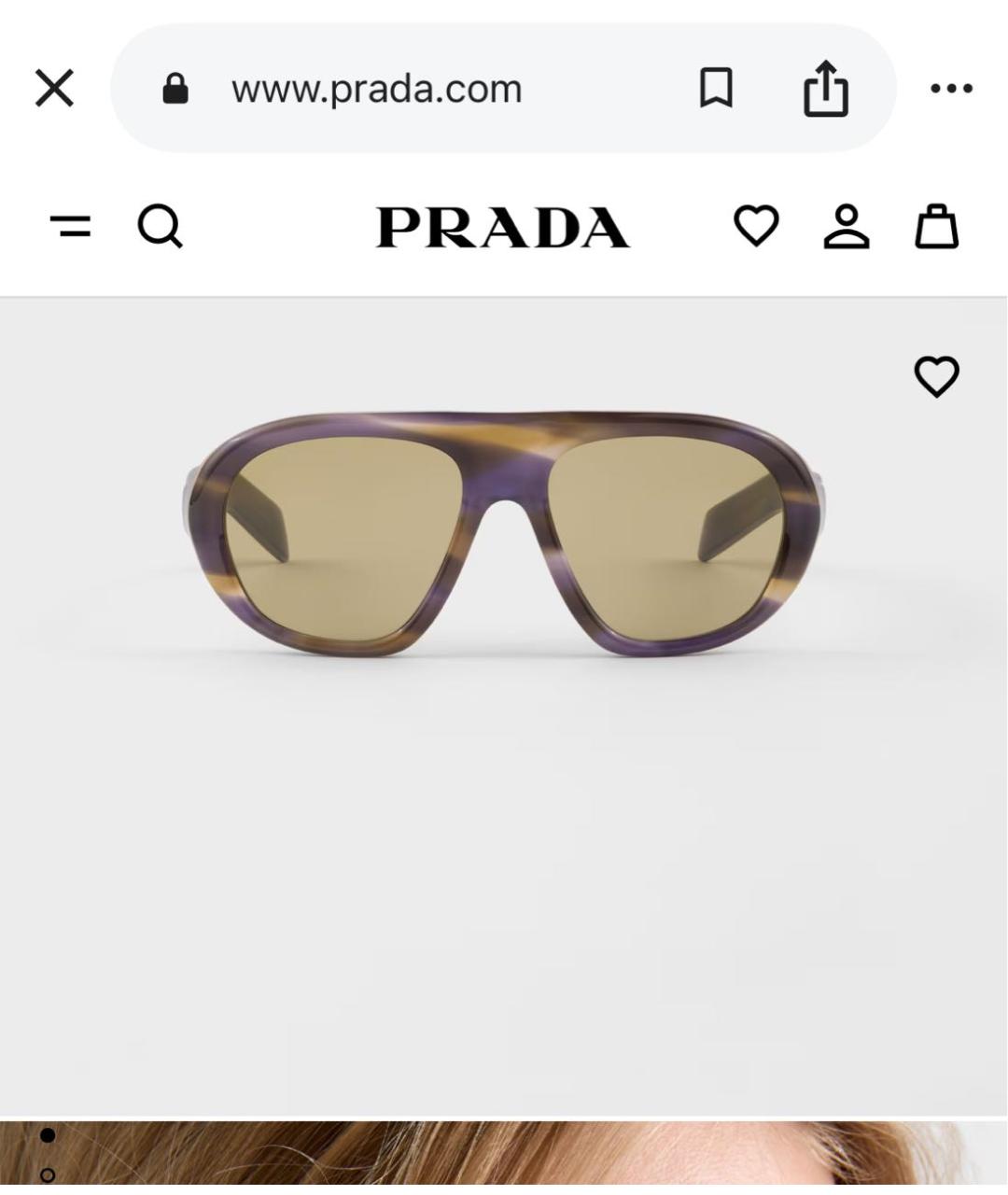 PRADA Коричневые пластиковые солнцезащитные очки, фото 7