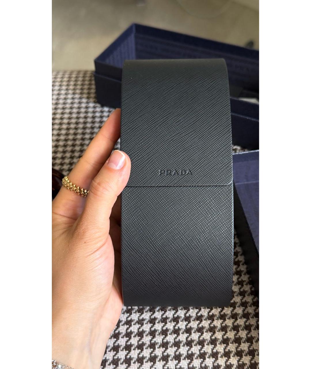 PRADA Коричневые пластиковые солнцезащитные очки, фото 5