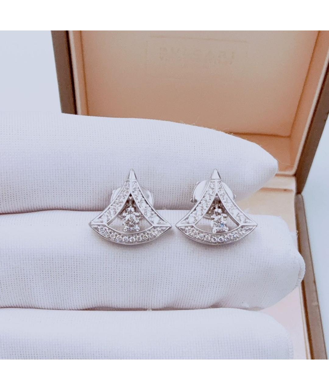BVLGARI Белые серьги из белого золота, фото 2