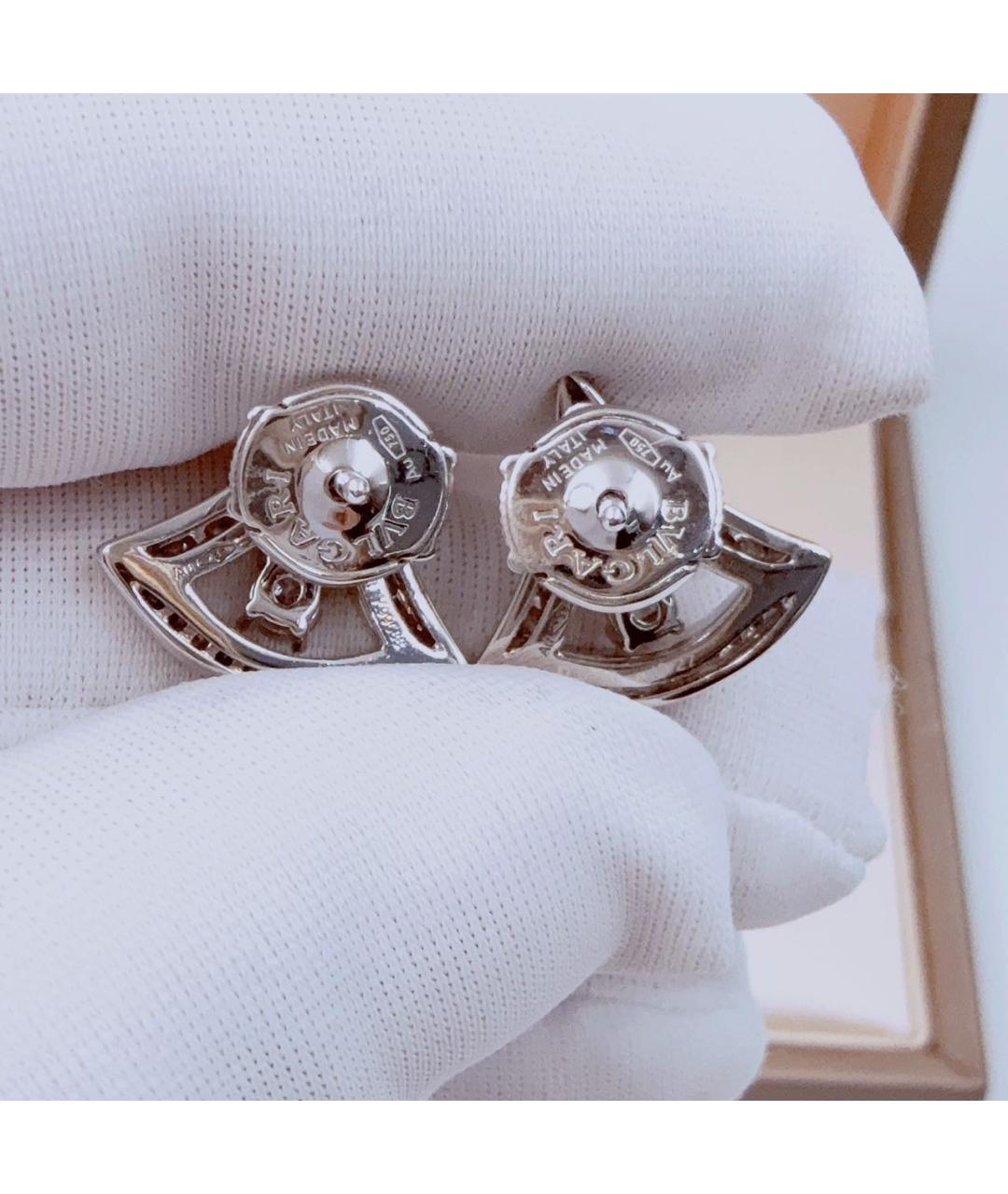 BVLGARI Белые серьги из белого золота, фото 6