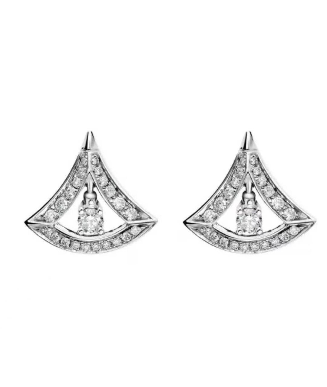 BVLGARI Белые серьги из белого золота, фото 1