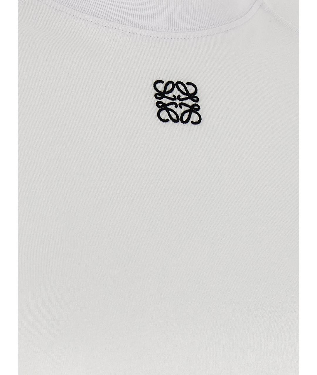 LOEWE Белая хлопковая футболка, фото 4