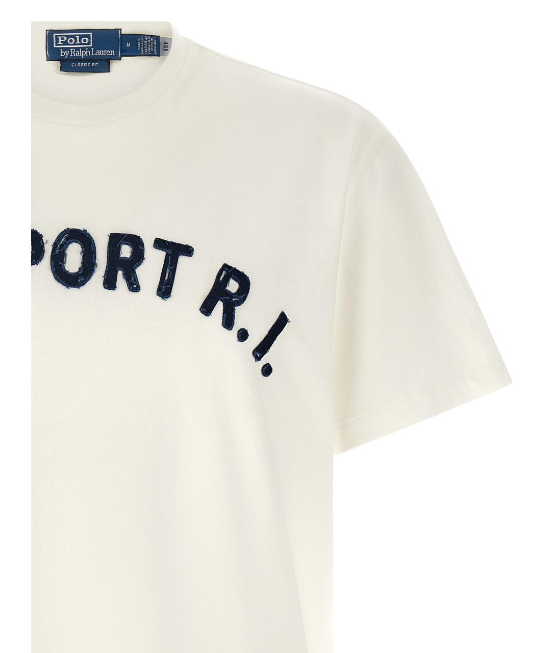 POLO RALPH LAUREN Белая хлопковая футболка, фото 3