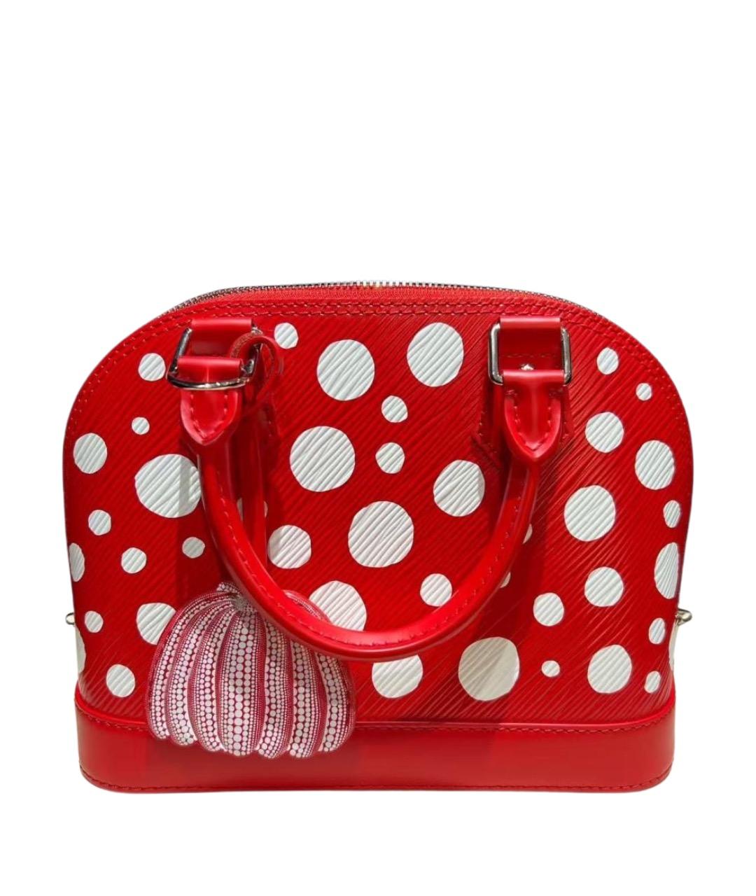 LOUIS VUITTON Красная кожаная сумка с короткими ручками, фото 1