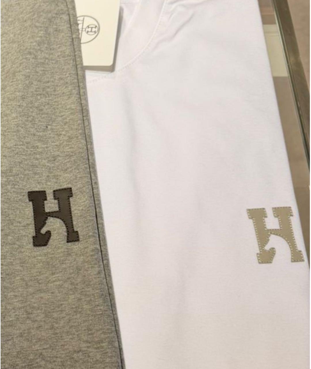 HERMES Белая футболка, фото 3