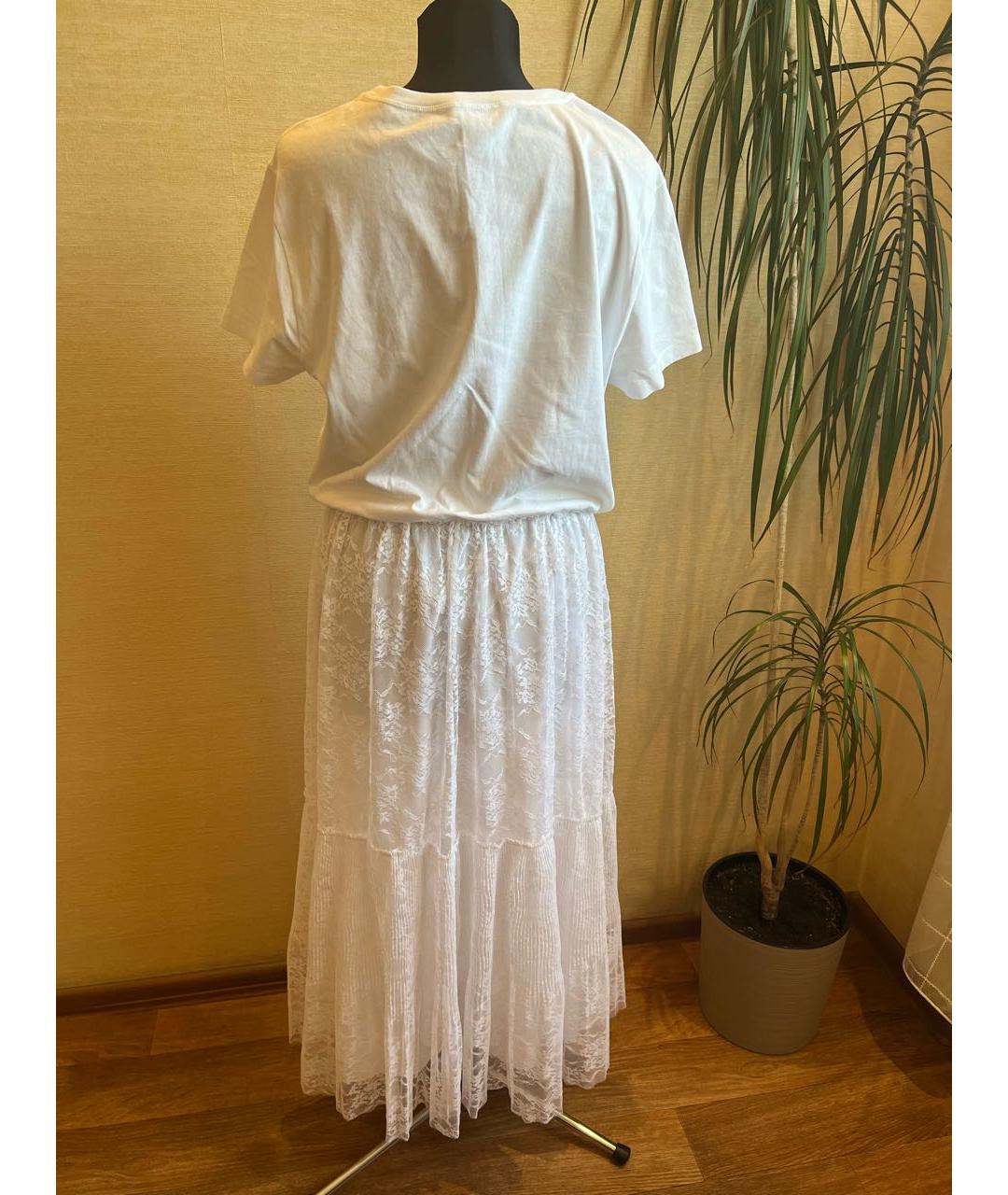 RED VALENTINO Белое хлопковое повседневное платье, фото 2