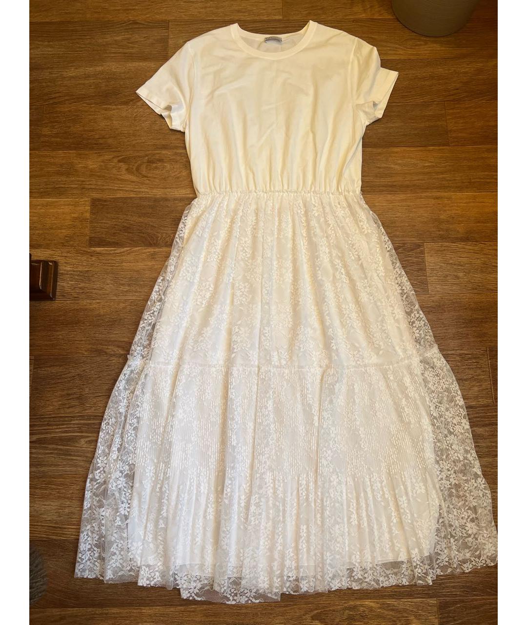 RED VALENTINO Белое хлопковое повседневное платье, фото 7