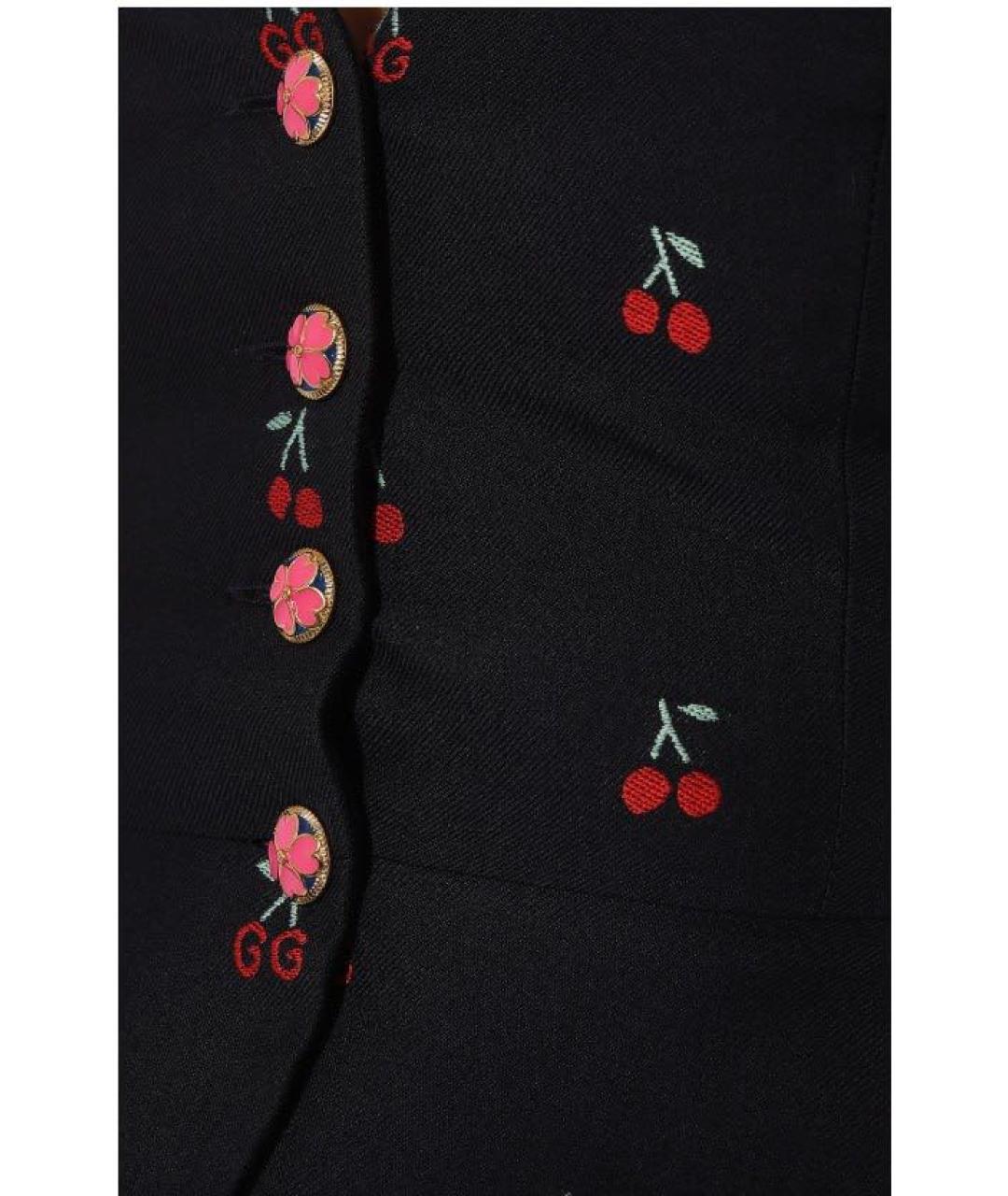 GUCCI Темно-синий хлопковый корсет, фото 4