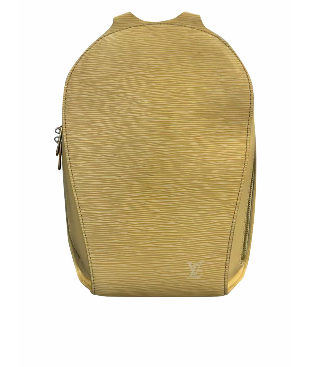 LOUIS VUITTON Желтый кожаный рюкзак, фото 1
