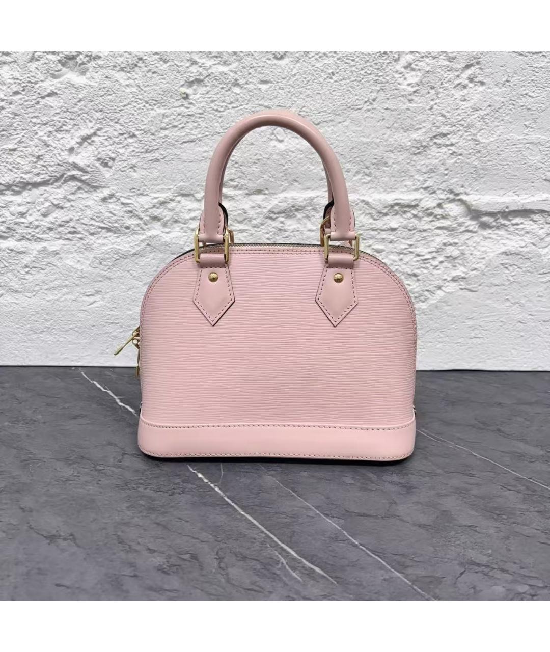 LOUIS VUITTON Розовая кожаная сумка с короткими ручками, фото 5