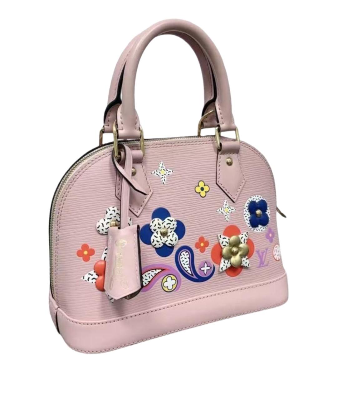 LOUIS VUITTON Розовая кожаная сумка с короткими ручками, фото 1