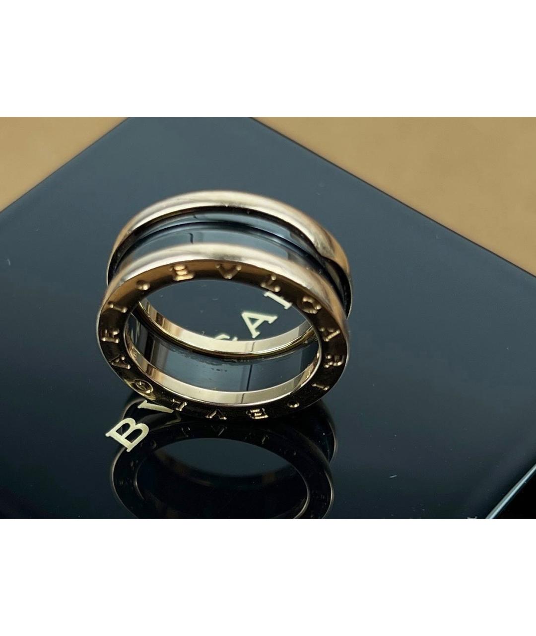 BVLGARI Черное кольцо из розового золота, фото 5