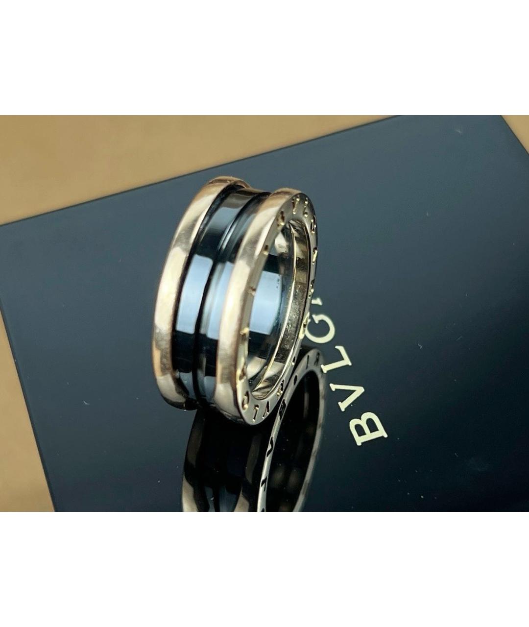 BVLGARI Черное кольцо из розового золота, фото 4