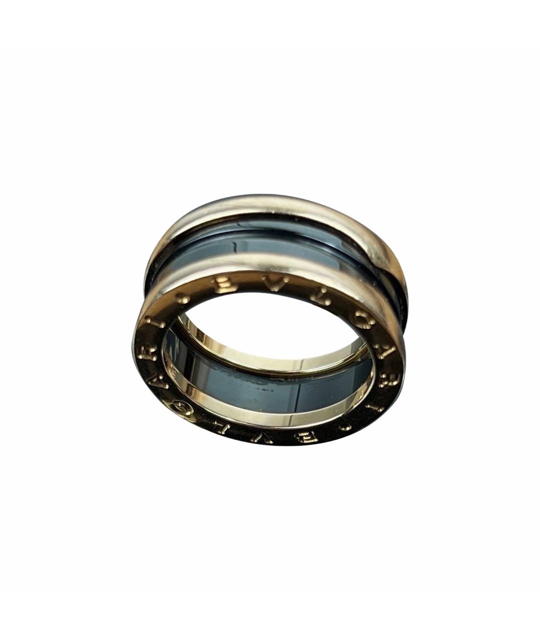 BVLGARI Черное кольцо из розового золота, фото 1