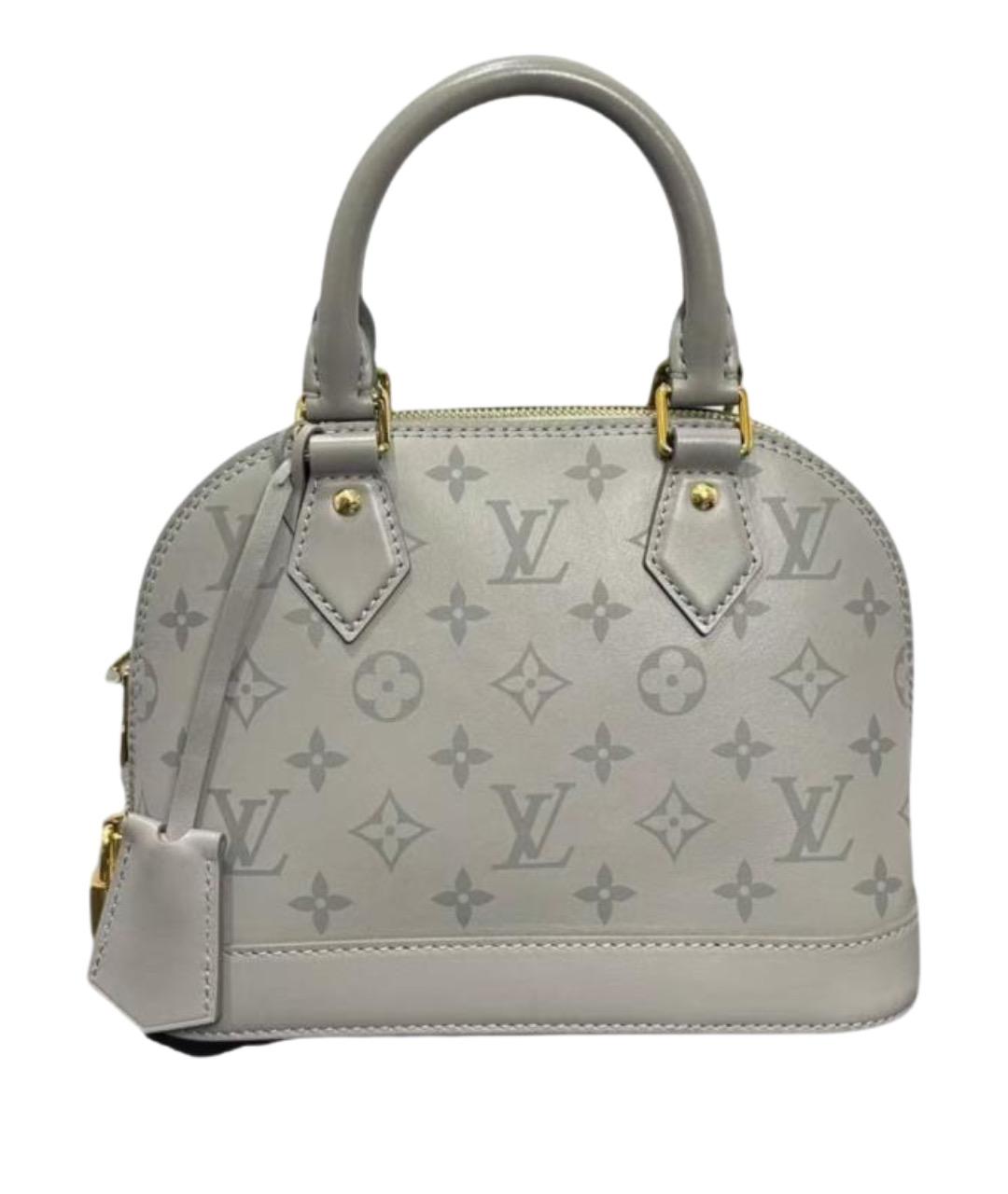 LOUIS VUITTON Серая кожаная сумка с короткими ручками, фото 1
