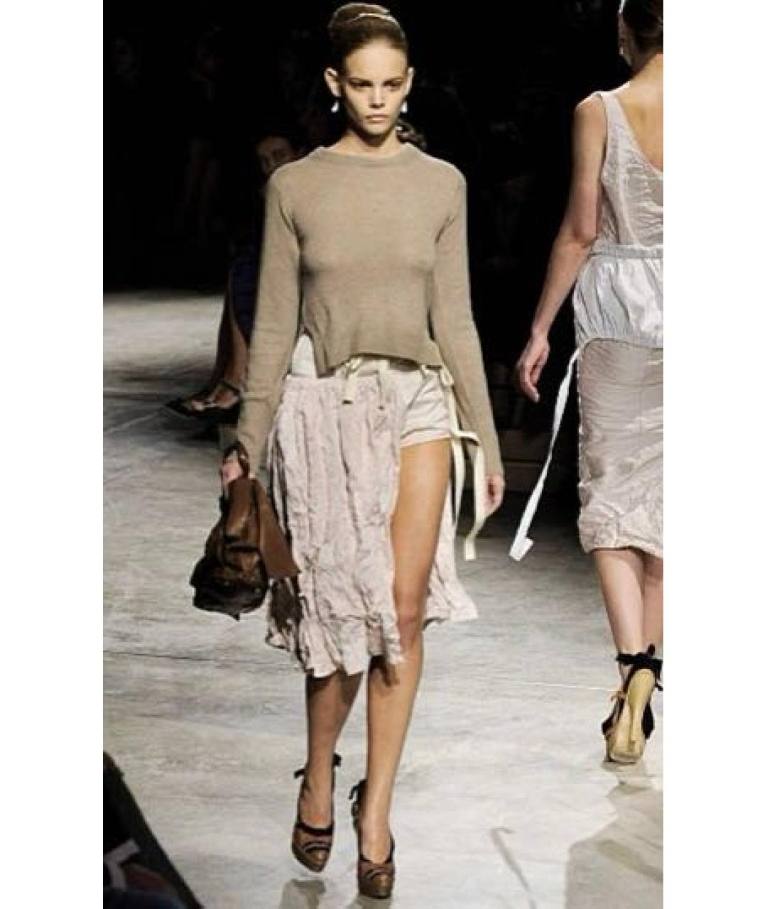 PRADA Розовая хлопковая юбка миди, фото 7