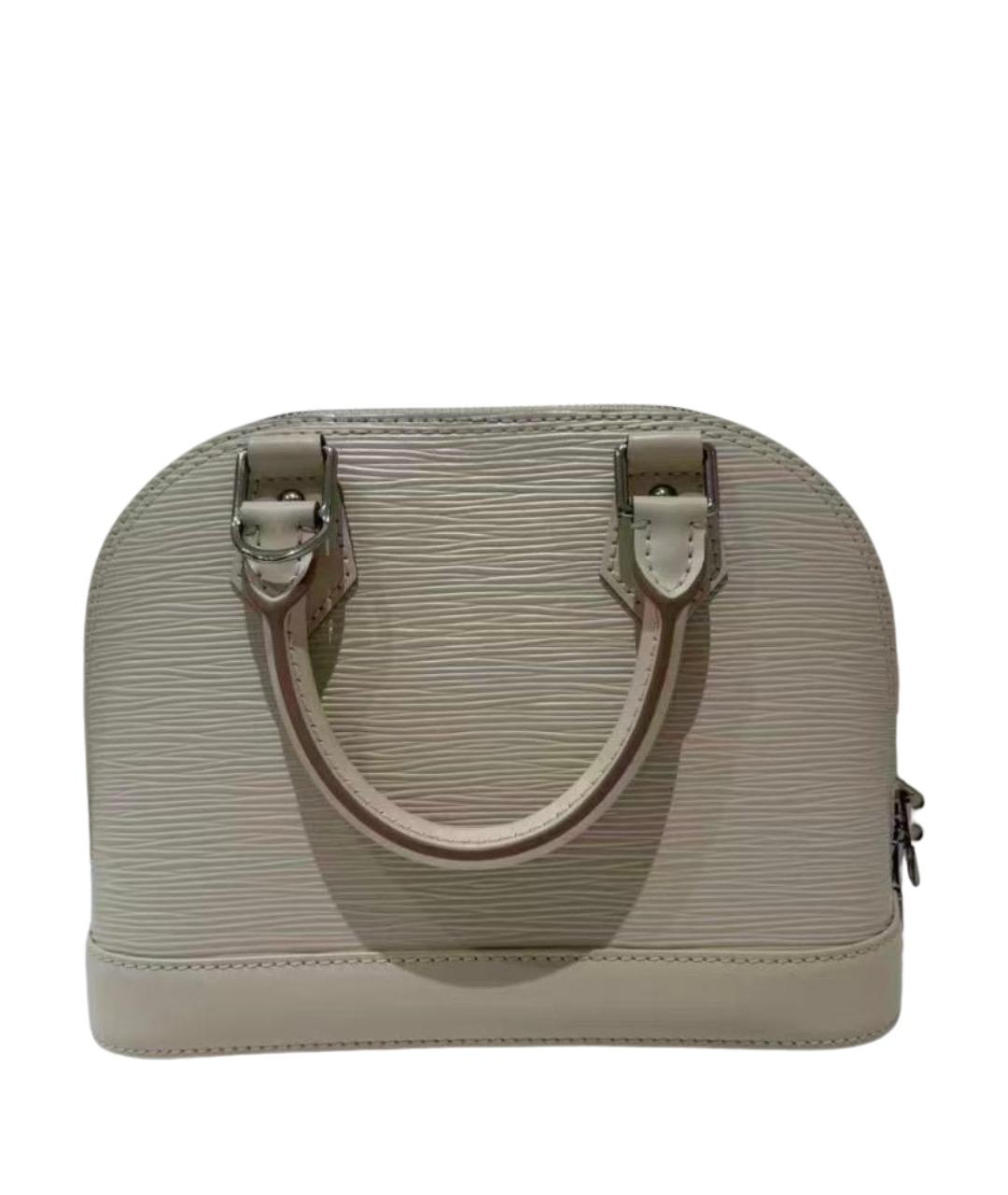 LOUIS VUITTON Белая кожаная сумка с короткими ручками, фото 1