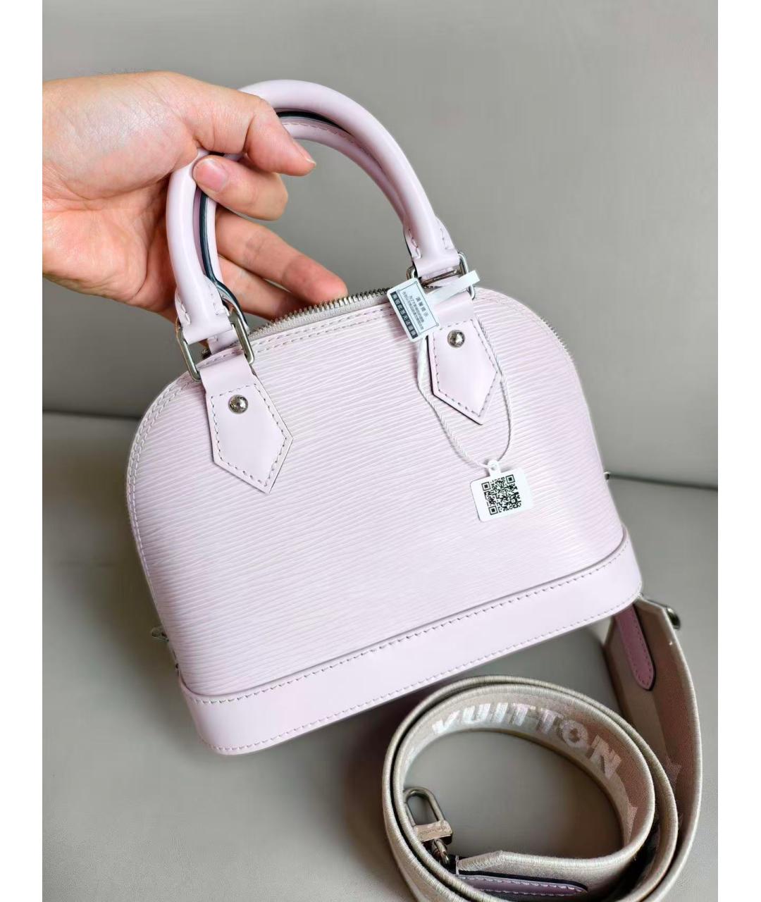 LOUIS VUITTON Фиолетовая кожаная сумка с короткими ручками, фото 3