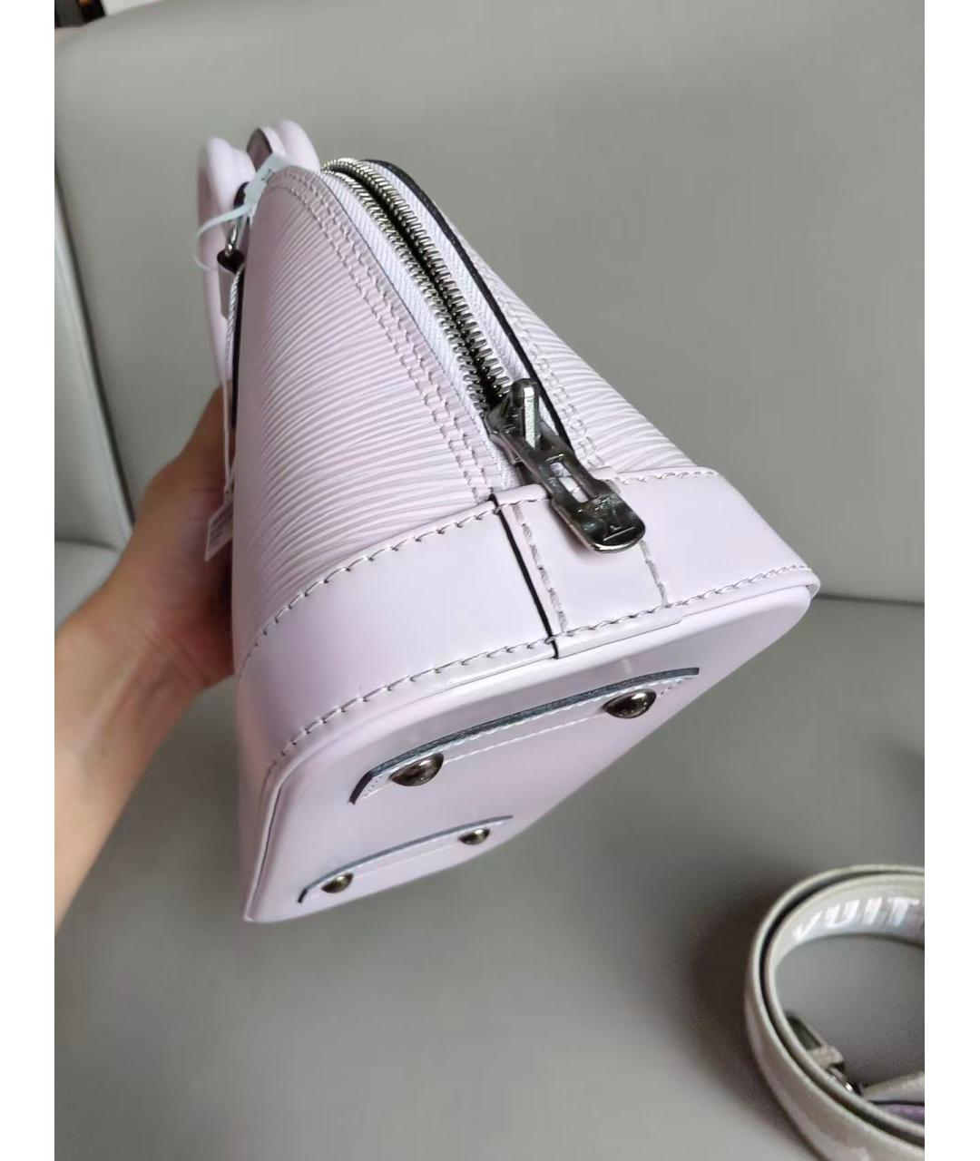 LOUIS VUITTON Фиолетовая кожаная сумка с короткими ручками, фото 7