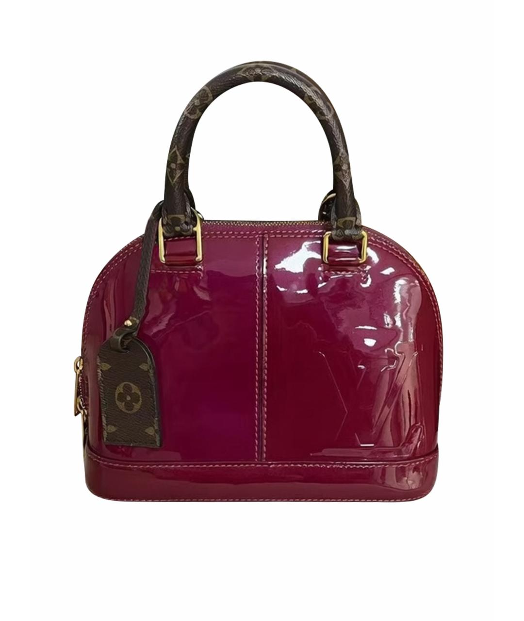 LOUIS VUITTON Красная сумка с короткими ручками из лакированной кожи, фото 1