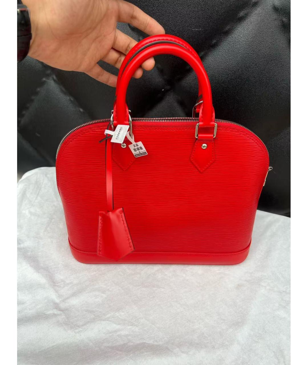 LOUIS VUITTON Красная кожаная сумка через плечо, фото 2
