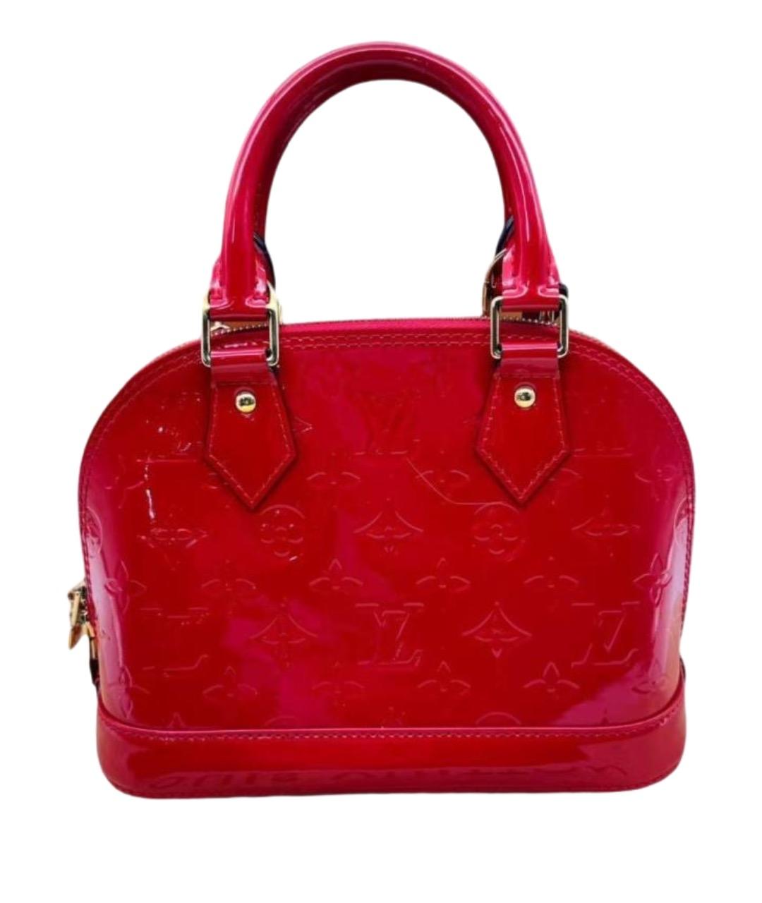 LOUIS VUITTON Красная кожаная сумка с короткими ручками, фото 1