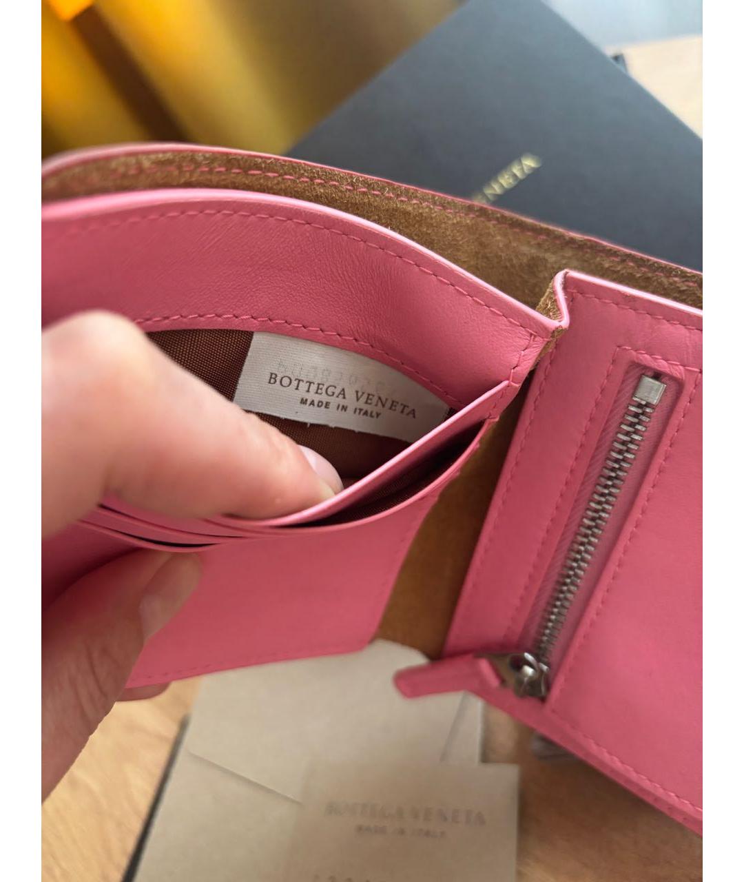 BOTTEGA VENETA Красный кожаный кошелек, фото 5
