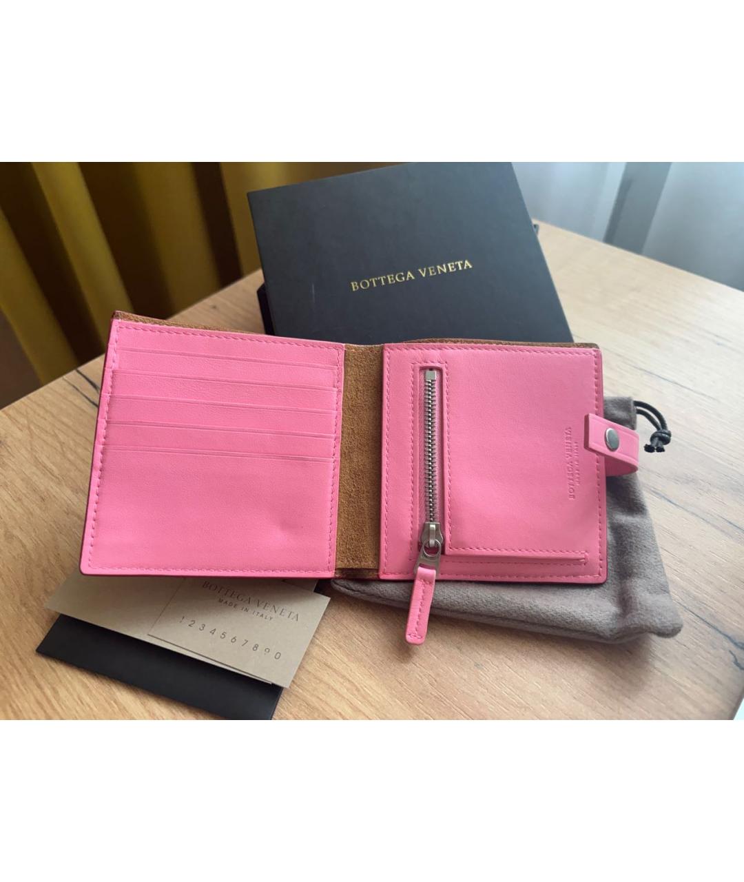 BOTTEGA VENETA Красный кожаный кошелек, фото 3