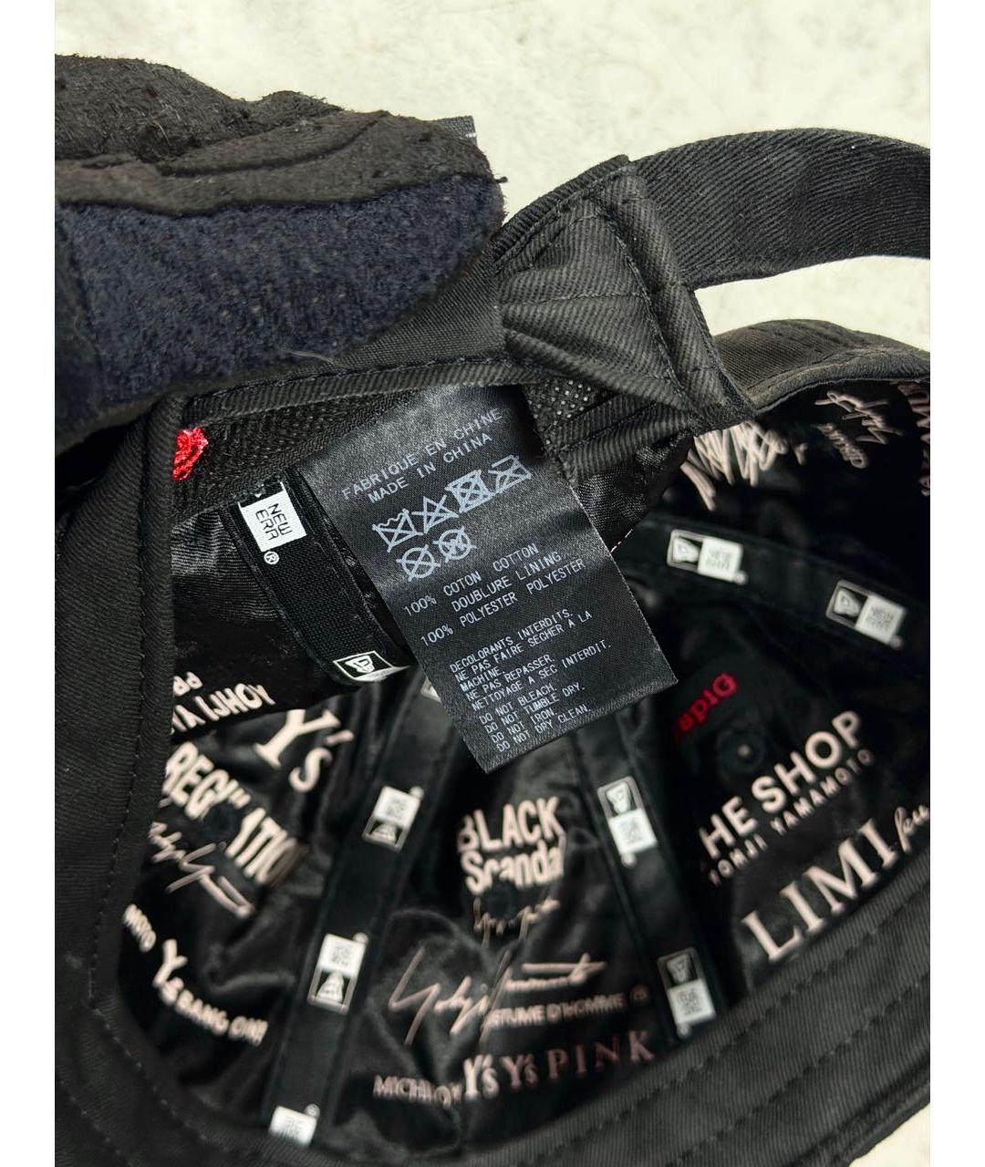 YOHJI YAMAMOTO Черная хлопковая кепка/бейсболка, фото 8