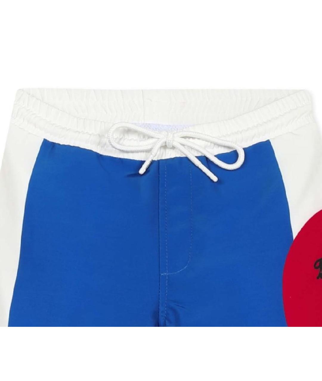 KENZO Синие полиэстеровые брюки и шорты, фото 3