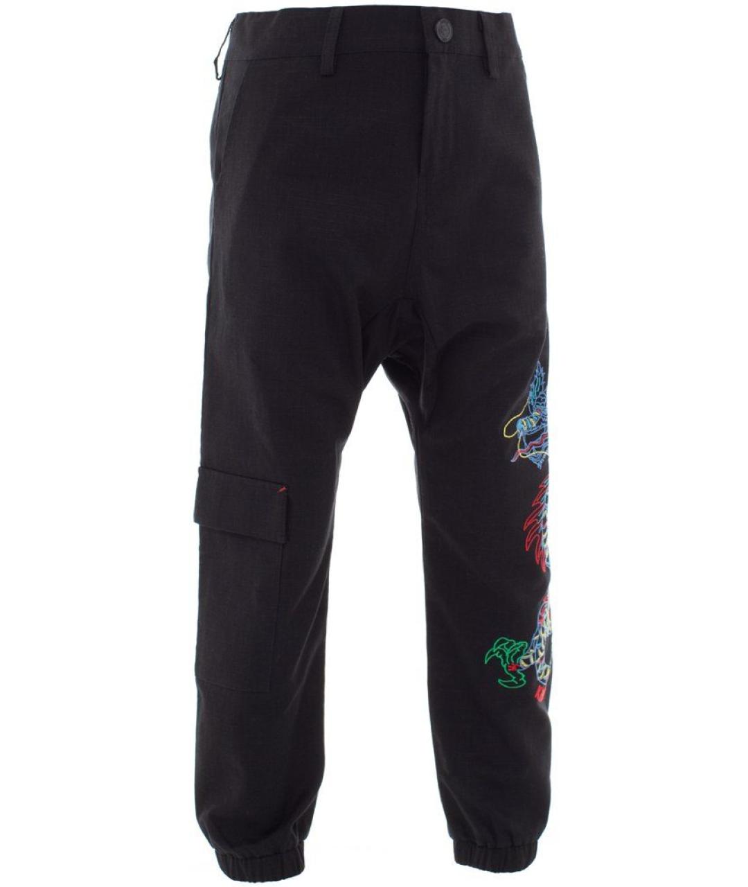 KENZO Черные хлопковые брюки и шорты, фото 2