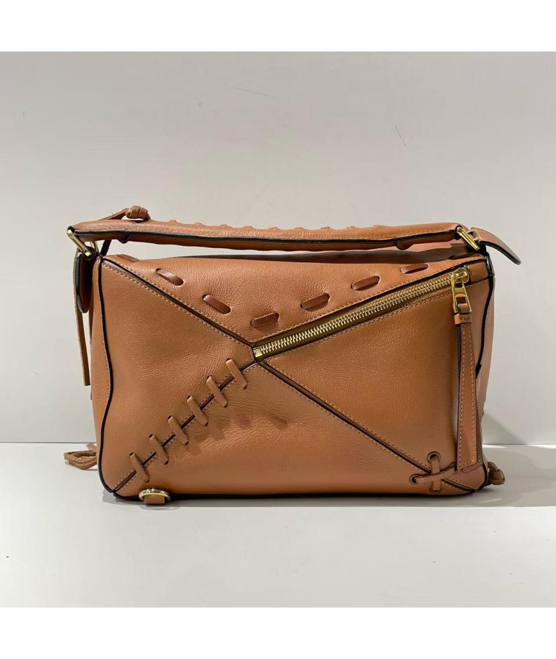 LOEWE Коричневая кожаная сумка через плечо, фото 3