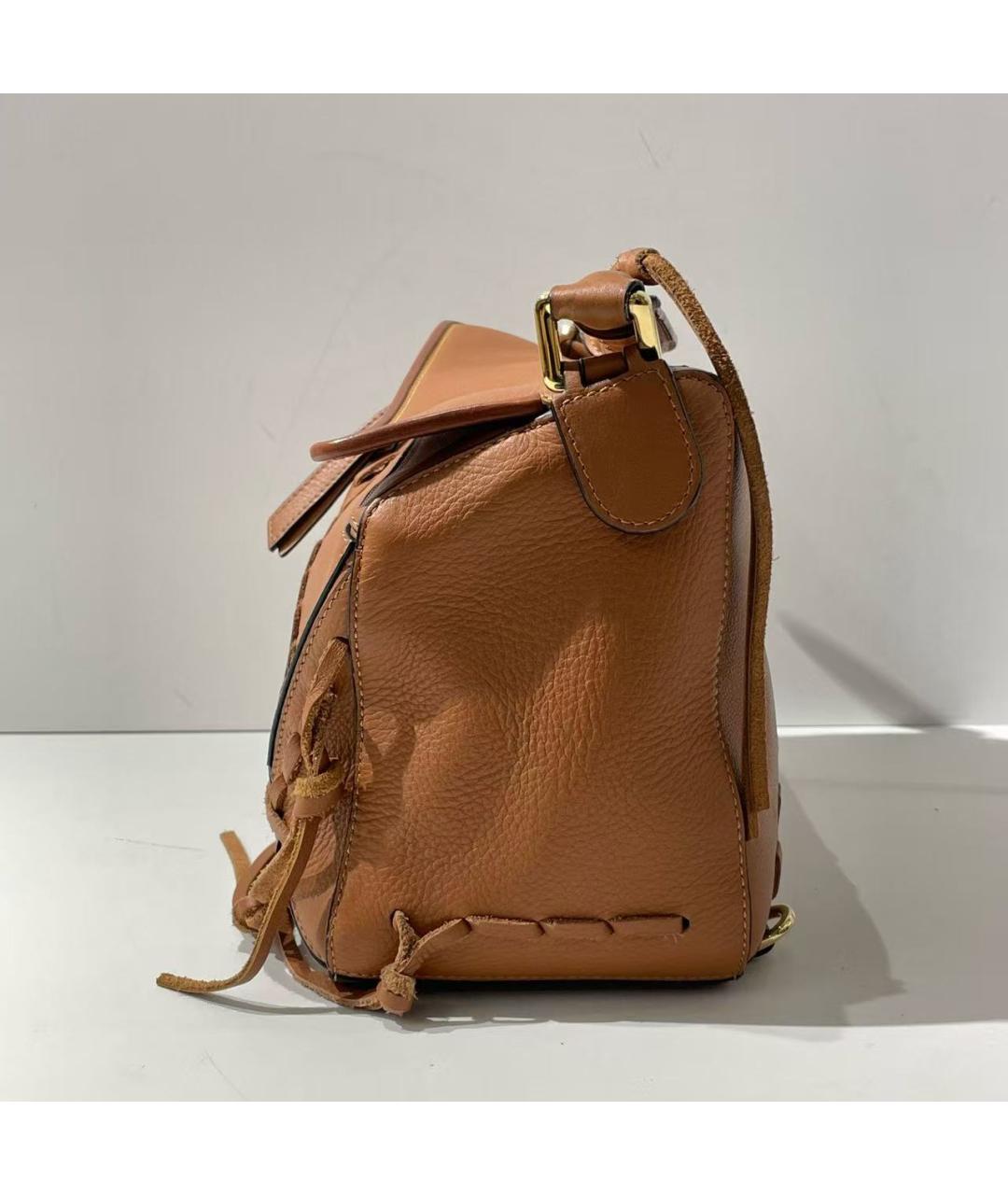 LOEWE Коричневая кожаная сумка через плечо, фото 4