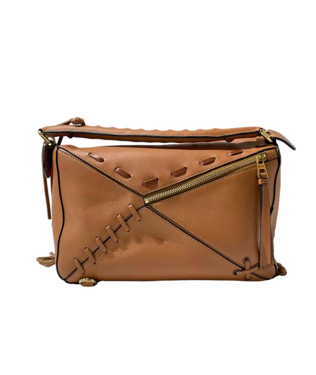 LOEWE Коричневая кожаная сумка через плечо, фото 6