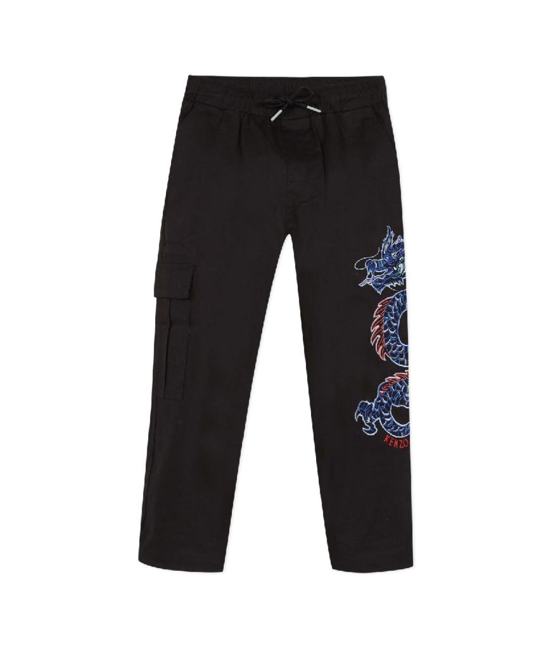 KENZO Черные хлопковые брюки и шорты, фото 1