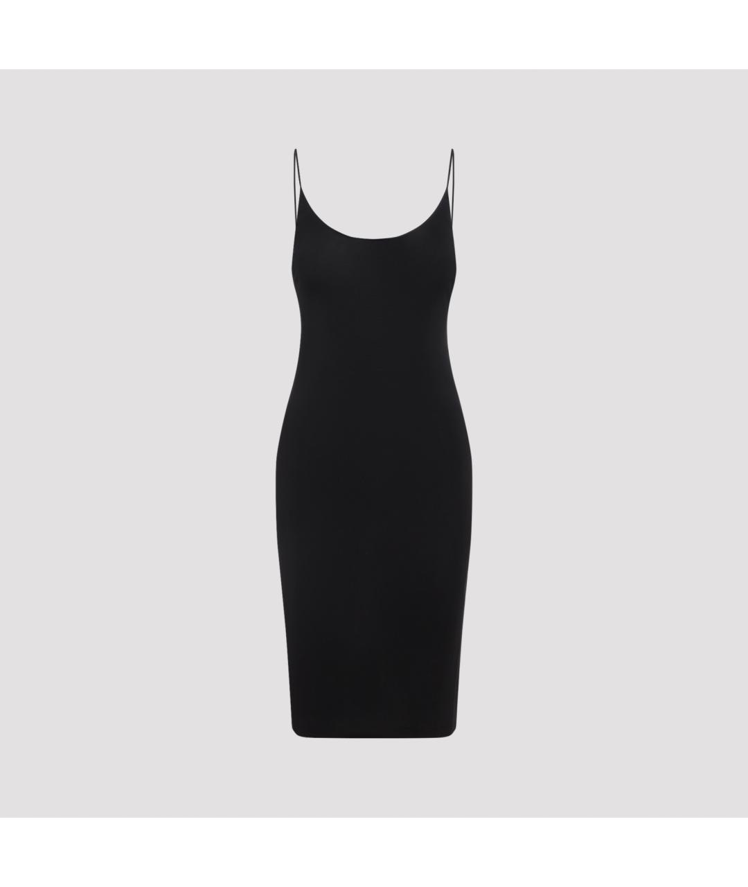 SAINT LAURENT Черное вискозное повседневное платье, фото 2