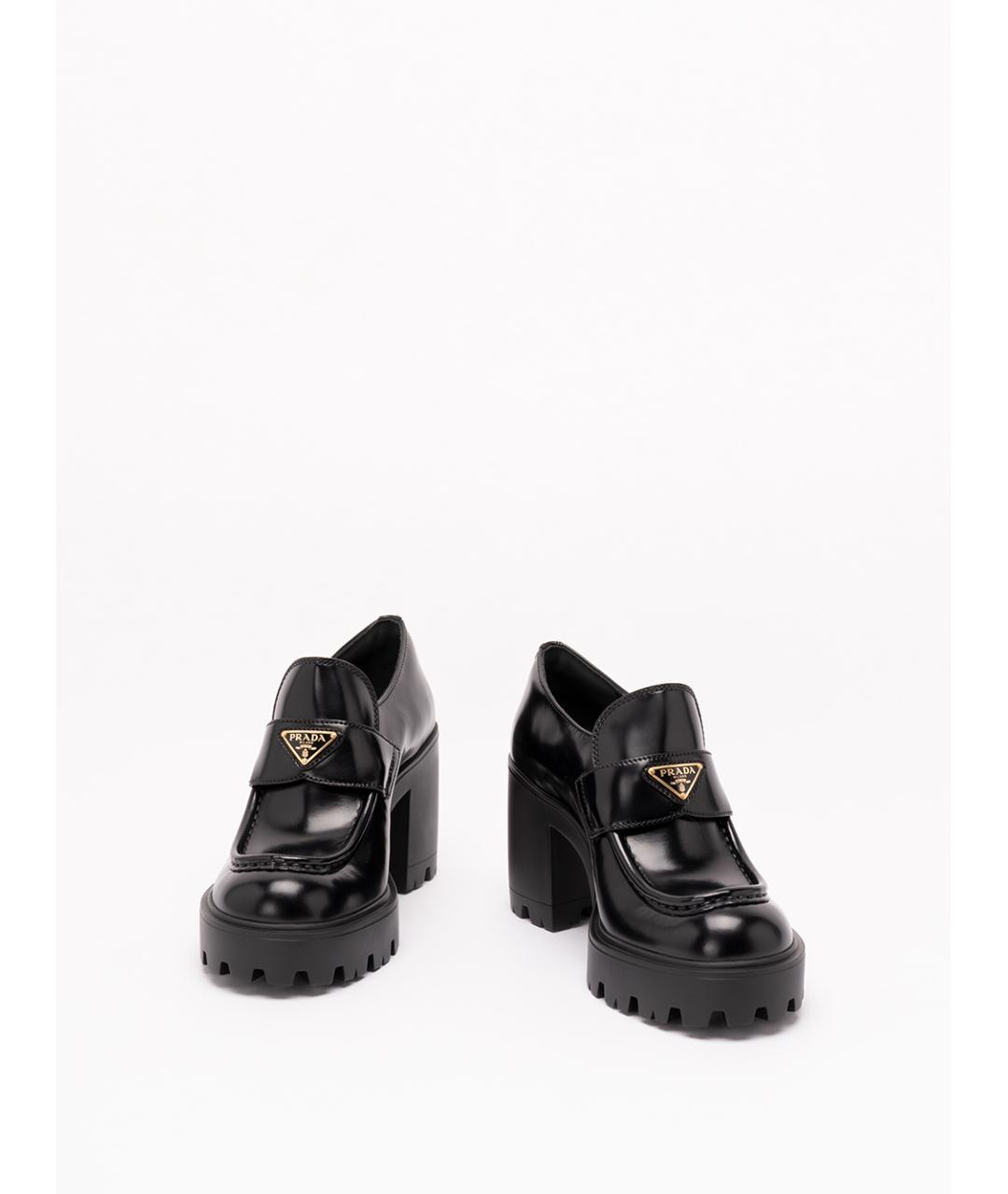 PRADA Черные кожаные лоферы, фото 2