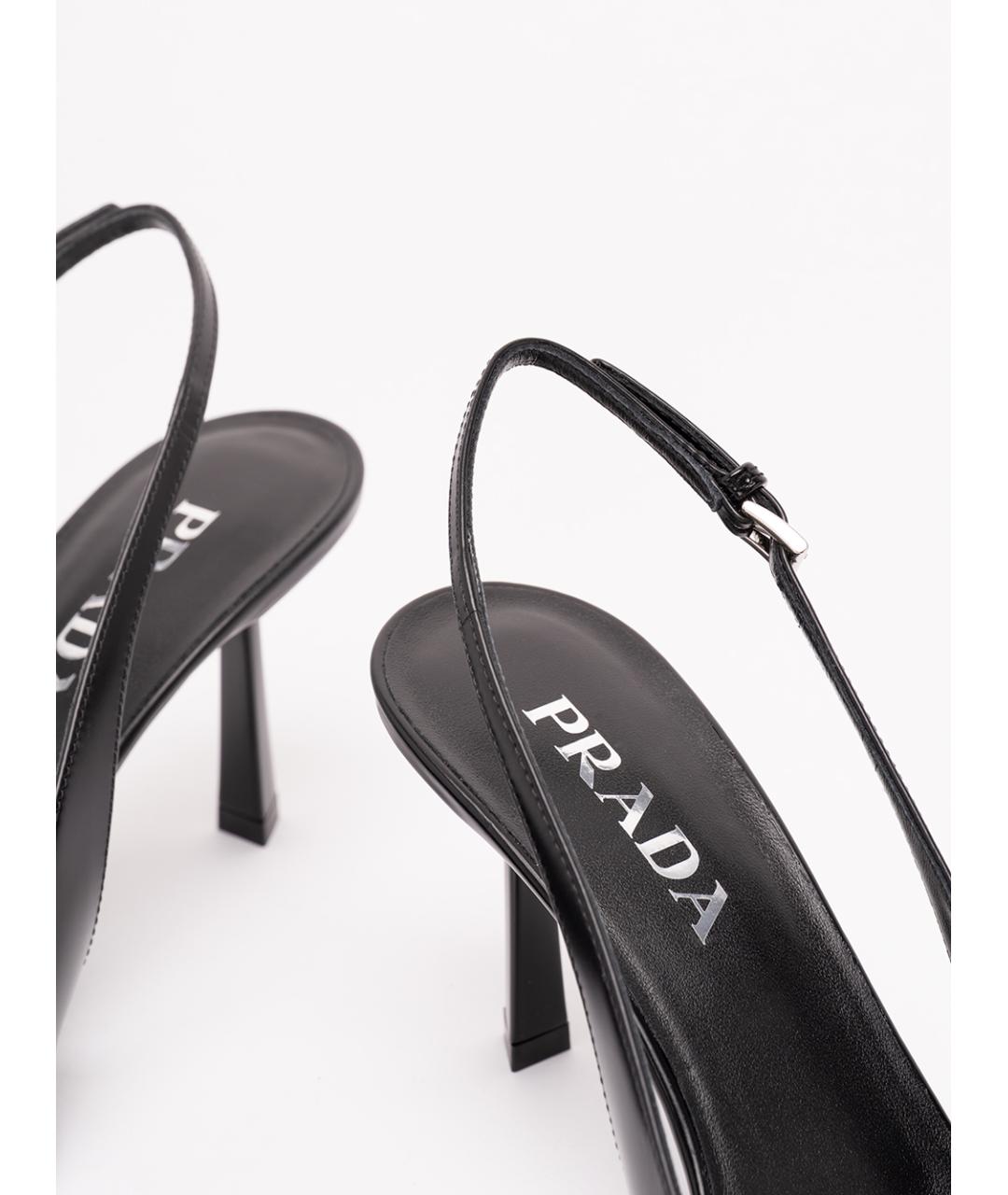 PRADA Черные кожаные туфли, фото 6