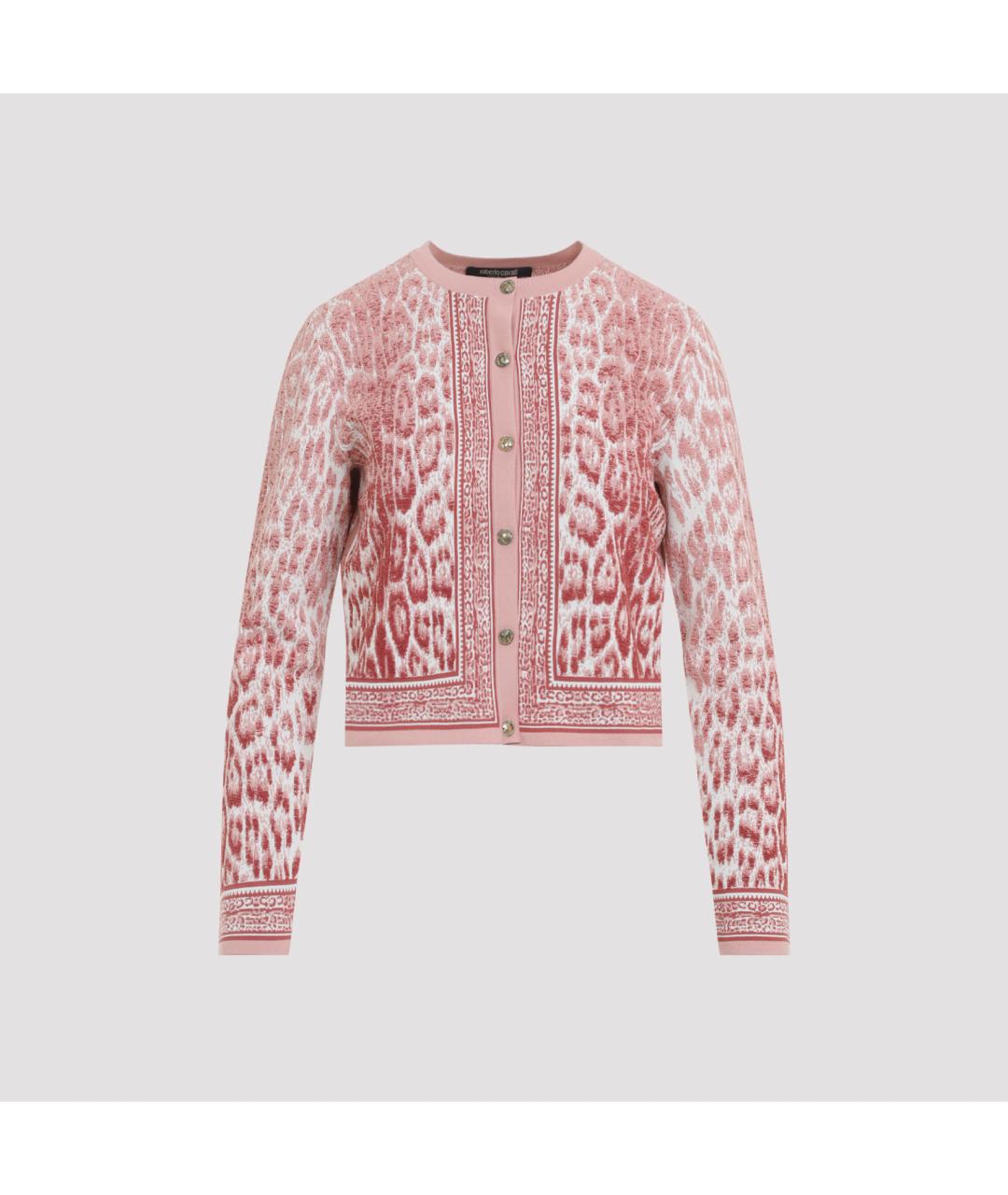 ROBERTO CAVALLI Розовый хлопковый кардиган, фото 2