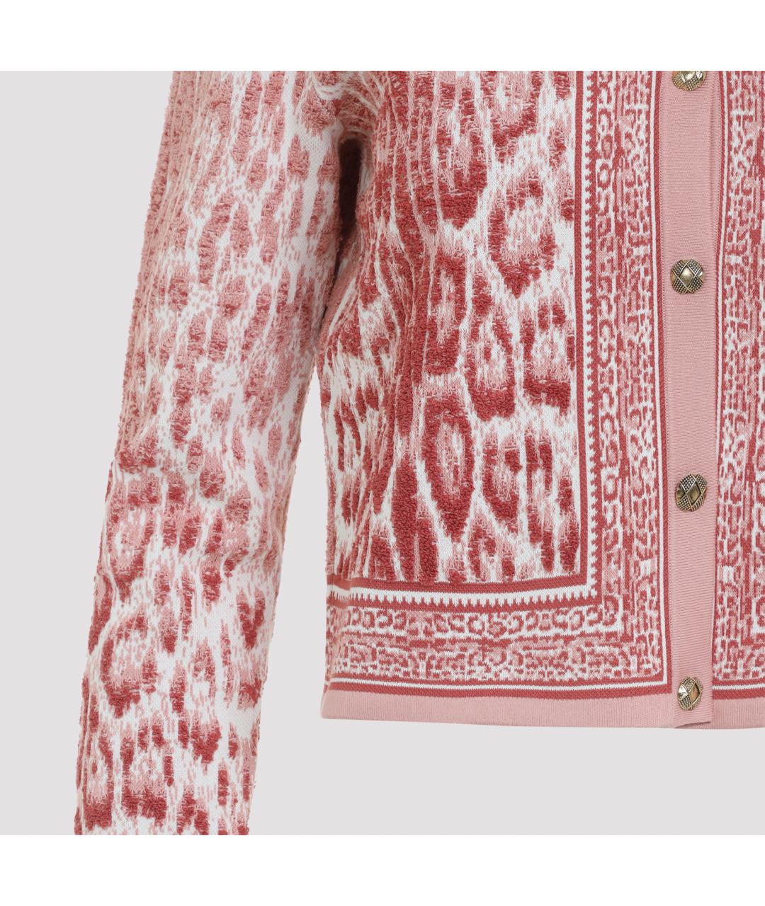 ROBERTO CAVALLI Розовый хлопковый кардиган, фото 4