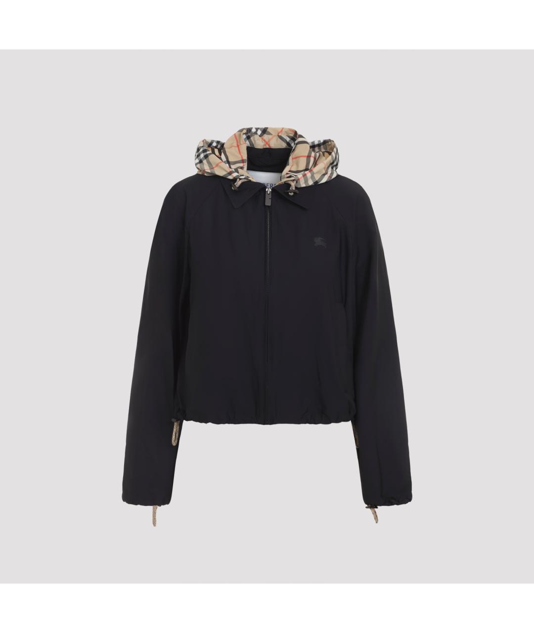 BURBERRY Черная полиамидовая куртка, фото 2