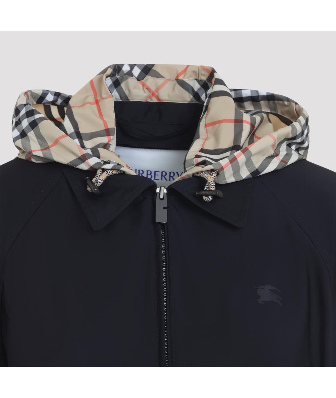 BURBERRY Черная полиамидовая куртка, фото 4