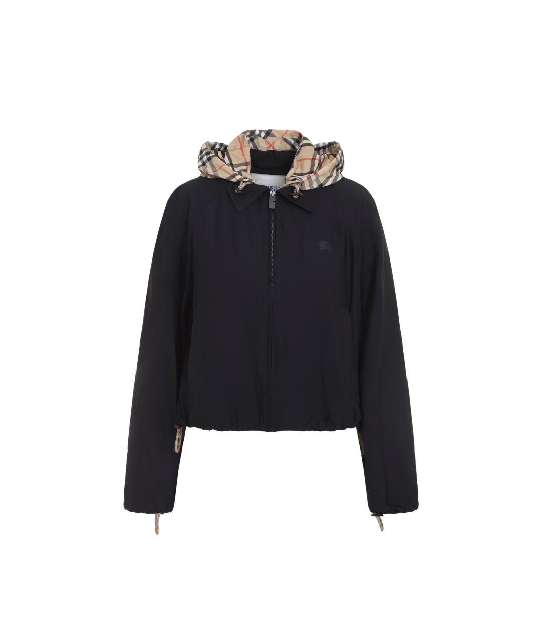 BURBERRY Черная полиамидовая куртка, фото 1