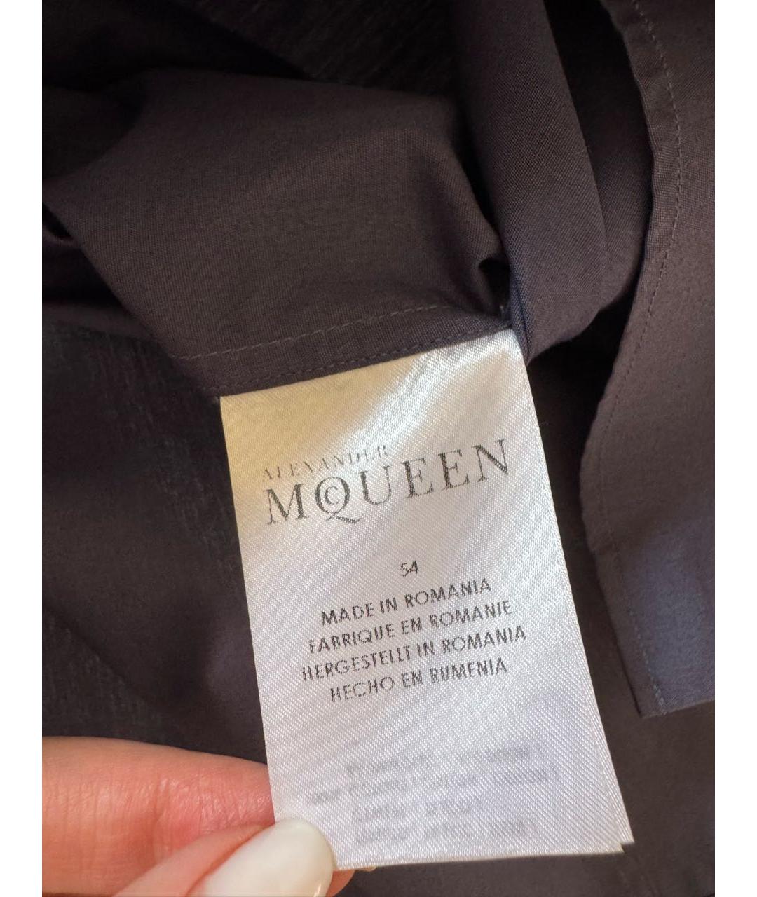 ALEXANDER MCQUEEN Темно-синяя хлопковая кэжуал рубашка, фото 3