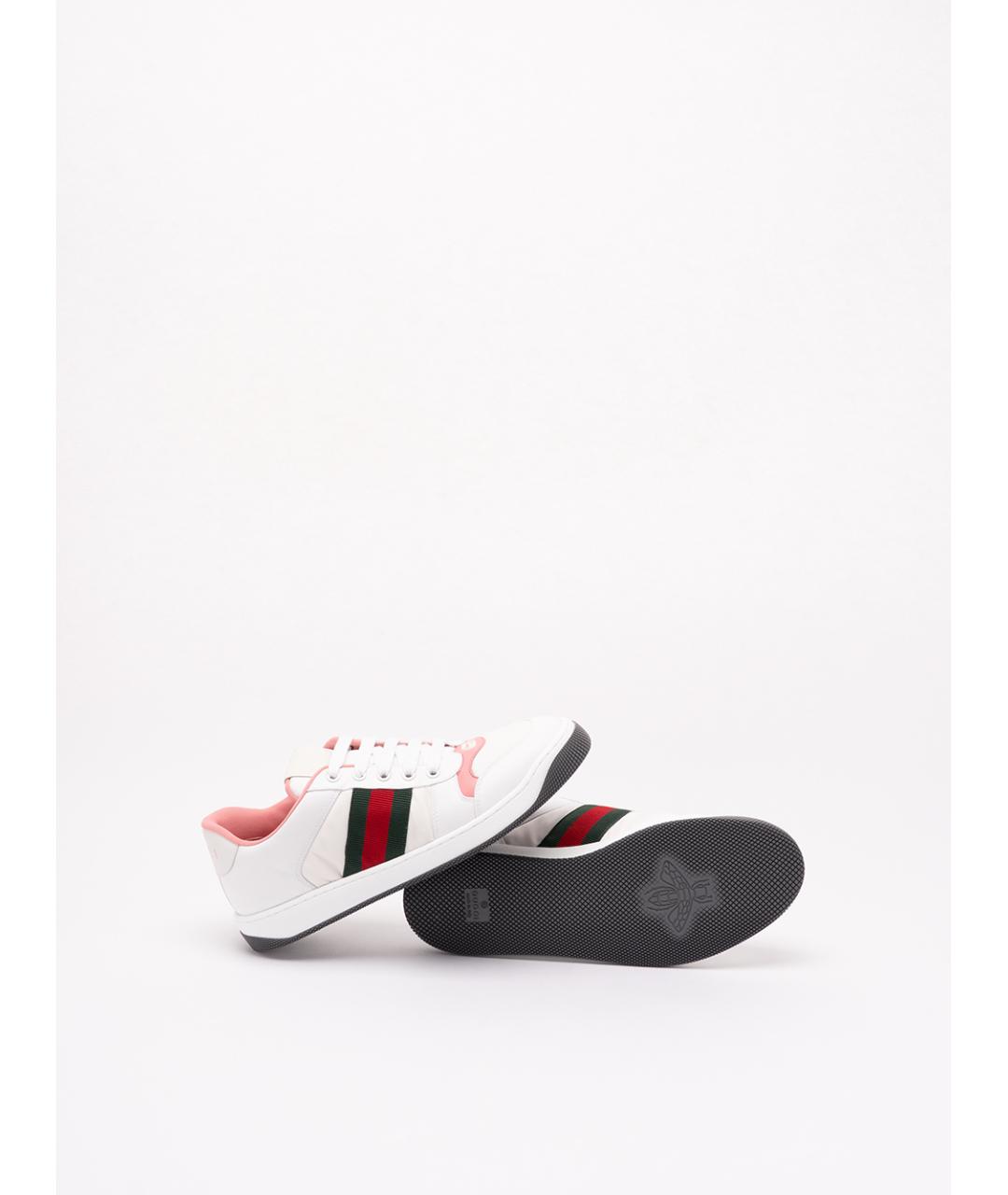 GUCCI Белые синтетические кроссовки, фото 4
