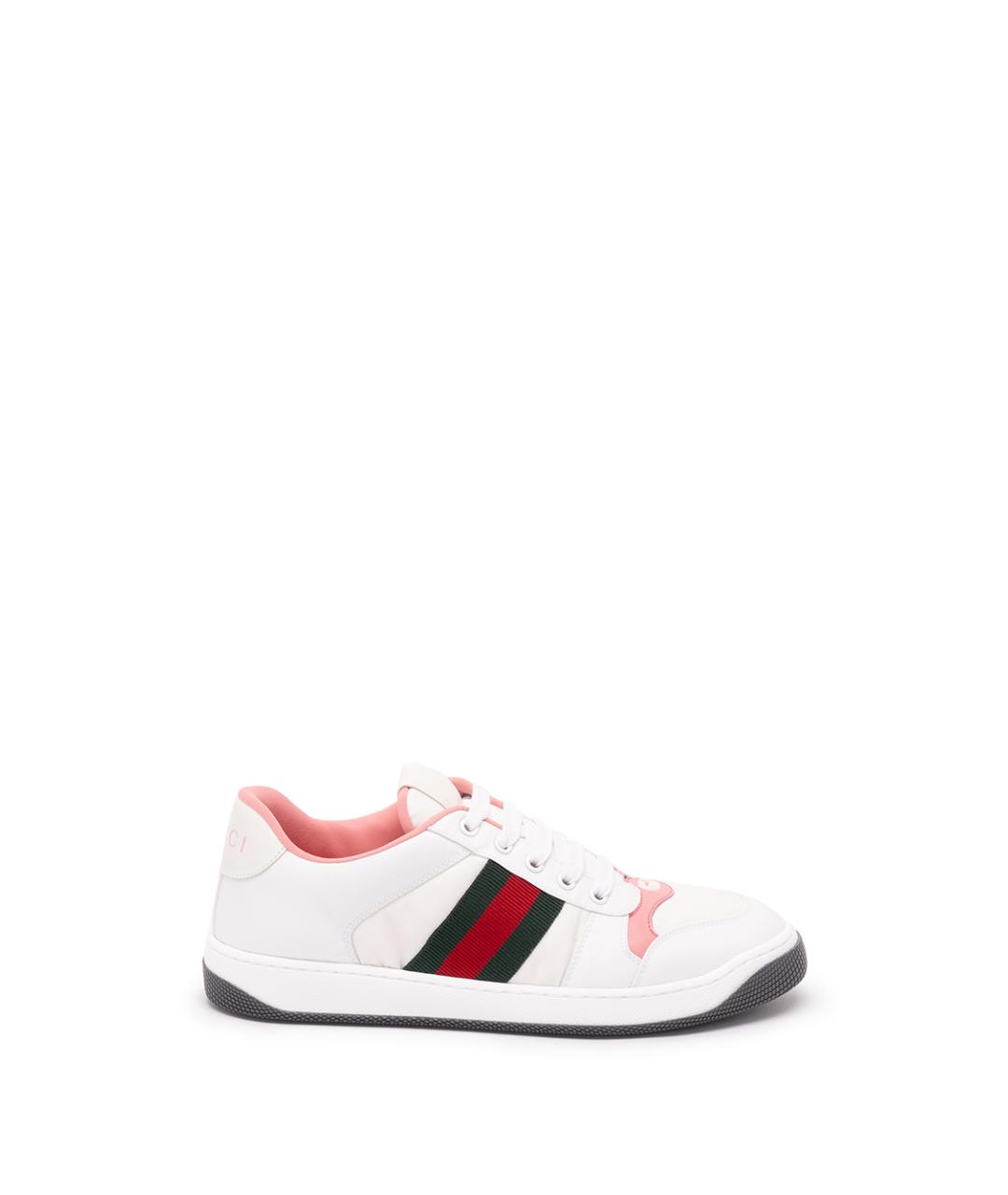 GUCCI Белые синтетические кроссовки, фото 1