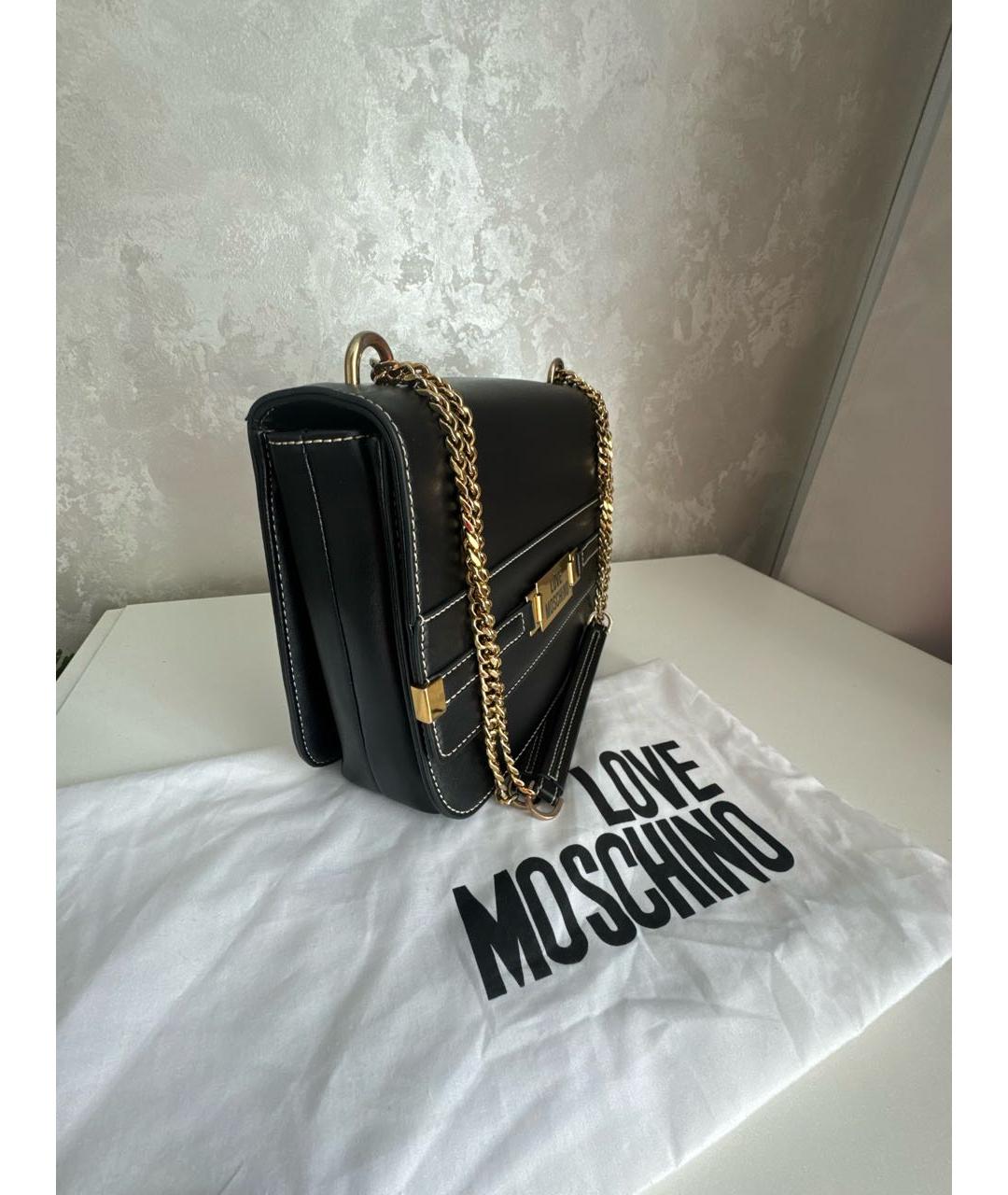 LOVE MOSCHINO Черная сумка через плечо из искусственной кожи, фото 2