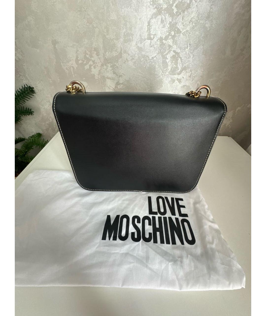 LOVE MOSCHINO Черная сумка через плечо из искусственной кожи, фото 3