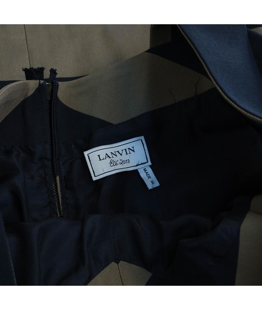 LANVIN Коричневое хлопковое повседневное платье, фото 4